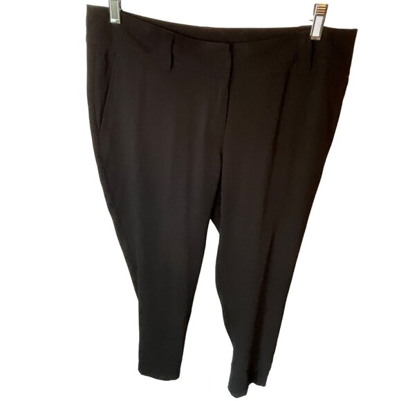 Eileen Fisher Medium Black Ankle Pants Hook/Eye/Zipper Closure‎ - Picture 1 of 5